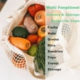 thumbnail image 3 of Reusable Produce Bags Cotton Mesh Grocery Bags,Washable Portable Vegetable Bag, 100% Cotton Mesh String Organizer Shopping Bag Handle Net Tote(3 Piece), 3 of 5