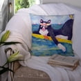 thumbnail image 3 of Carolines Treasures 6051PW1414 Black and white Cat Surfin Bird Decorative   Canvas Fabric Pillow 14Hx14W multicolor, 3 of 4