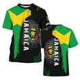 thumbnail image 5 of Big and Tall Shirts for Men Jamaican Flag T Shirt Print Short Sleeve Shirt Novelty Round Neck Top Jamaican Tee Unisex Beaded Turtleneck Shirts Pack for Men Sweatpants Open Bottom Microfiber Tee XL, 5 of 6