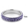 thumbnail image 2 of Luxe Jewelry Designs Stainless Steel Pave Women's Ring with Tanzanite Crystals - Size 6, 2 of 4