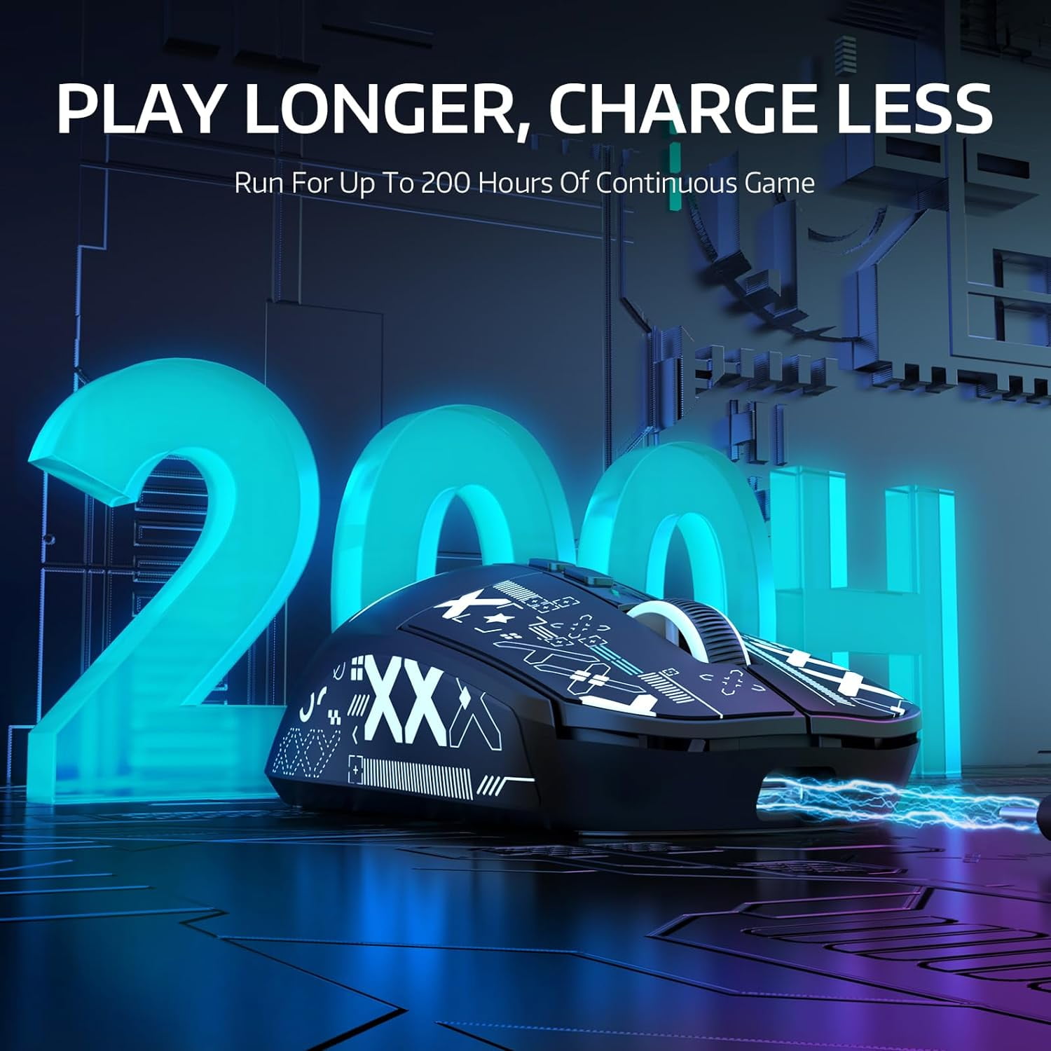 ATTACK SHARK X6 49g SUPERLIGHT Mouse with Magnetic Charging Dock, PixArt PAW3395 Gaming Sensor, BT/2.4G Wireless/Wired Gaming Mouse with Tape, 26000 DPI, X3 Upgrade Mice for Win11/Xbox/PS/Mac (Black)