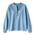 thumbnail image 5 of NominalSnug Womens Fleece Sweatshirts with Pockets Half Zip Cotton Pullover Tops Quarter Zipper Hoodies Fall Winter Clothing, 5 of 8