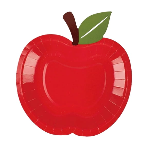 20PCS Red Apple Paper Plates 7 Inch Disposable Party Dinnerware Set, Apple Shaped Dessert Plates for Back to School Teacher Appreciation Fall Harvest Farmhouse Birthday Picnic Table Decor
