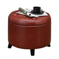 thumbnail image 2 of Convenience Concepts R9-168 Designs4Comfort Pouf de Rangement Rond en Similicuir, 2 of 6