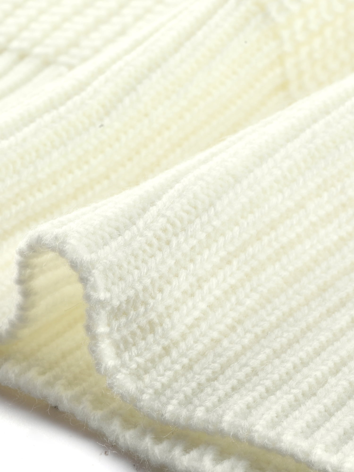 DARING DIVA Women's Mock Neck Striped Cap Sleeve Knit Tops L White
