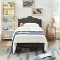 thumbnail image 2 of VECELO 2-Piece Twin Platform Bed Frame with Adjustable Headboard, No Box Spring Needed, Gray, 2 of 9