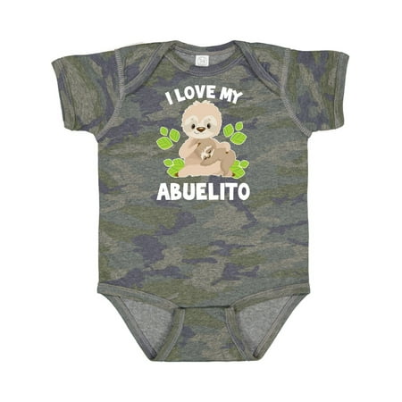 

Inktastic Cute Sloth I Love My Abuelito with Green Leaves Gift Baby Boy or Baby Girl Bodysuit