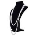 thumbnail image 2 of 2X Collar Con Cuentas Artificiales Blancas Perlas Imitativas Collar de Cadena para Mujeres, 2 of 7
