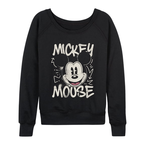 Disney - Mickey Mouse Graffiti - Women's French Terry Long Sleeve Pullover