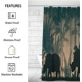 thumbnail image 2 of Animal Tree Pattern Shower Curtain for Bathroom Shower Curtain Set with 12 Hooks Waterproof Fabric Bath Curtain for Bathtub Restroom Decor, 72 X 72 in, 2 of 6