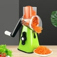 thumbnail image 5 of Hariumiu Vegetable Cutting Machine Kitchen Vegetable Slicer with 3 Replaceable Stainless Steel Blades Rotary Cheese Grater with Handle for Cucumber, 5 of 8