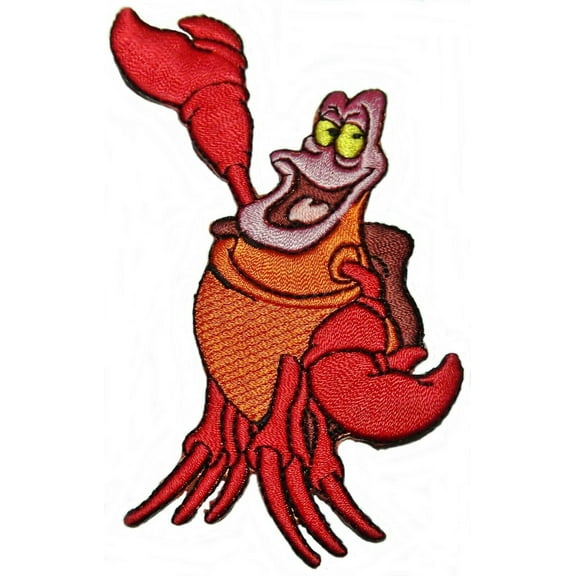 Little Mermaid Sebastian Character 4.5" Tall Embroidered Patch