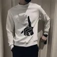 thumbnail image 2 of Sudadera con capucha negra sin gráficos de hip hop para hombre, ropa punk, jersey para hombre, ropa de calle de otoño, divertida, de una pieza, de algodón, estilo emo, 2 of 4