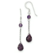Primal Silver Sterling Silver Amethyst Dangle Earrings