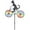 Black - Cat, variant on Gustave Cat Dog Bicycle Wind Spinners Garden Windmills Animal Bike Pinwheels with Stake Kids Outdoor Toys for Yard Art Decoration Garden Ornament