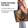 thumbnail image 2 of Disketp Jungle Meditating Lion Bolsa Tote Estampada para Mujer, Bolso de Hombro y de Mano para Compras y Viajes, 2 of 8