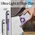 thumbnail image 6 of Compatible with Samsung Galaxy S21 Case Glitter with Magnetic Stand Pink,Phone Samsung S21 Case Silicone Transparent Support Wireless Charging Shockproof Luxury Protective Cover (Purple), 6 of 13