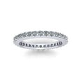 thumbnail image 3 of Natural .90Ct Round Cut Brilliant Diamond Stackable Women's Anniversary Wedding Eternity Band Ring Solid 18k White Gold F VS1, 3 of 3