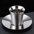 thumbnail image 3 of DOLITY Tasse à Café en Acier Inoxydable Portable Isolée pour Voyage Maison Bureau L avec Assiette, 3 of 9