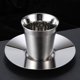 thumbnail image 3 of Taza de café de acero inoxidable de doble pared, portátil, para viaje, taza de té L con placa, 3 of 9