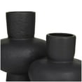 thumbnail image 4 of CosmoLiving by Cosmopolitan 11", 9"H Gourd Style Black Ceramic Vase, Set of 2, 4 of 7