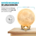 thumbnail image 2 of Lámpara de Luna Redlemon  3D LED Cálido Blanco Recargable Extra Grande 22cm, 2 of 5
