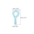 thumbnail image 2 of 500 Pack Small Screw Eye Hooks Mini Eyelets Screws, 4x8x1mm, Sky Blue, 2 of 5
