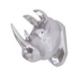 thumbnail image 1 of Cabeza de , decoración de pared, de Animal para decoración Plata Gloria Estatua de cabeza de rinoceronte, 1 of 9