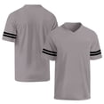 thumbnail image 5 of longantii Jersey Shirts for Women Y2k Solid Color Football Jerseys Oversized Short Sleeve V Neck Athletic T-Shirts Casual Loose Streetwear Summer Tops Practice Sports Uniforms Gray XS, 5 of 7