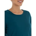thumbnail image 5 of Fruit of the Loom Womens and Womens Plus Beyond Soft Jersey Top and Fleece Bottom Pajamas 2-Piece Set, 5 of 10