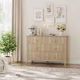 thumbnail image 4 of QinaQin Recessed Patterned Dressing Table for Bedroom, 47.2 Inches Wide, 6 Drawers, Made Of Wood, Modern Style, Suitable for Storage In Living Room, Hallway, Or Entryway, 4 of 7