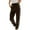 Brown, variant on Buigttklop Pants for Women 2024 Women'S Elastic-Waist Drawstring Corduroy Pants with Solid Color Pocket