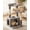 Light Grey, variant on 31" Tall Cat Tree Tower with Cat Condo, Plush Platform, Hammock, Sisal Scratching Posts, Dangling Ball and Self-Grooming Brush in Moonlit Violet for Indoor Kittens