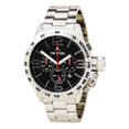 thumbnail image 3 of Mens XXL Stainless Steel Case Canteen Bracelet Black Dial Silver Watch - CB8, 3 of 4