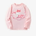 thumbnail image 2 of MEZZALL Girls Long Sleeve Tops Cute Round Neck Printed Shirts For Toddler Kids Comfortable Casual Tees For Everyday Wear Soft Clothing, 2 of 9