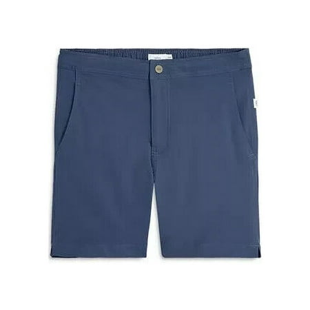 Onia Mens Calder Nylon Blend Solid Regular Fit Swim Trunks blue Size L MSRP $175