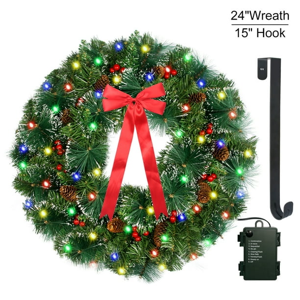 Christmas Wreath for Front Door Prelit Christmas Decorations Wreath