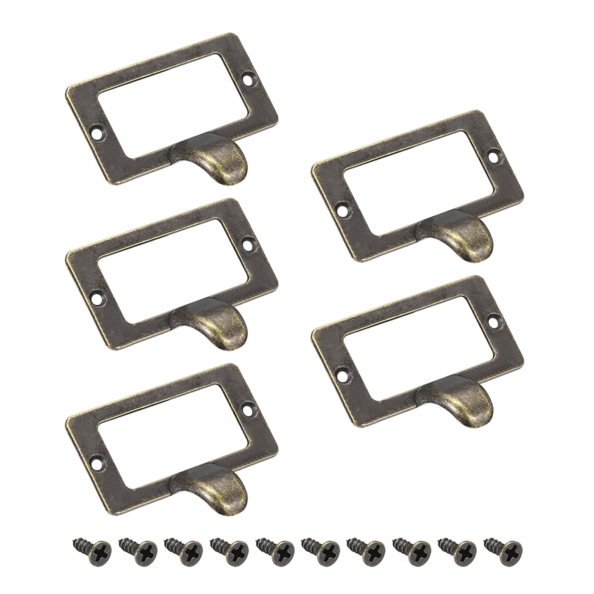 Label Holder Pull Handles, Vintage Zinc Alloy Label Frame Drawer Knobs
