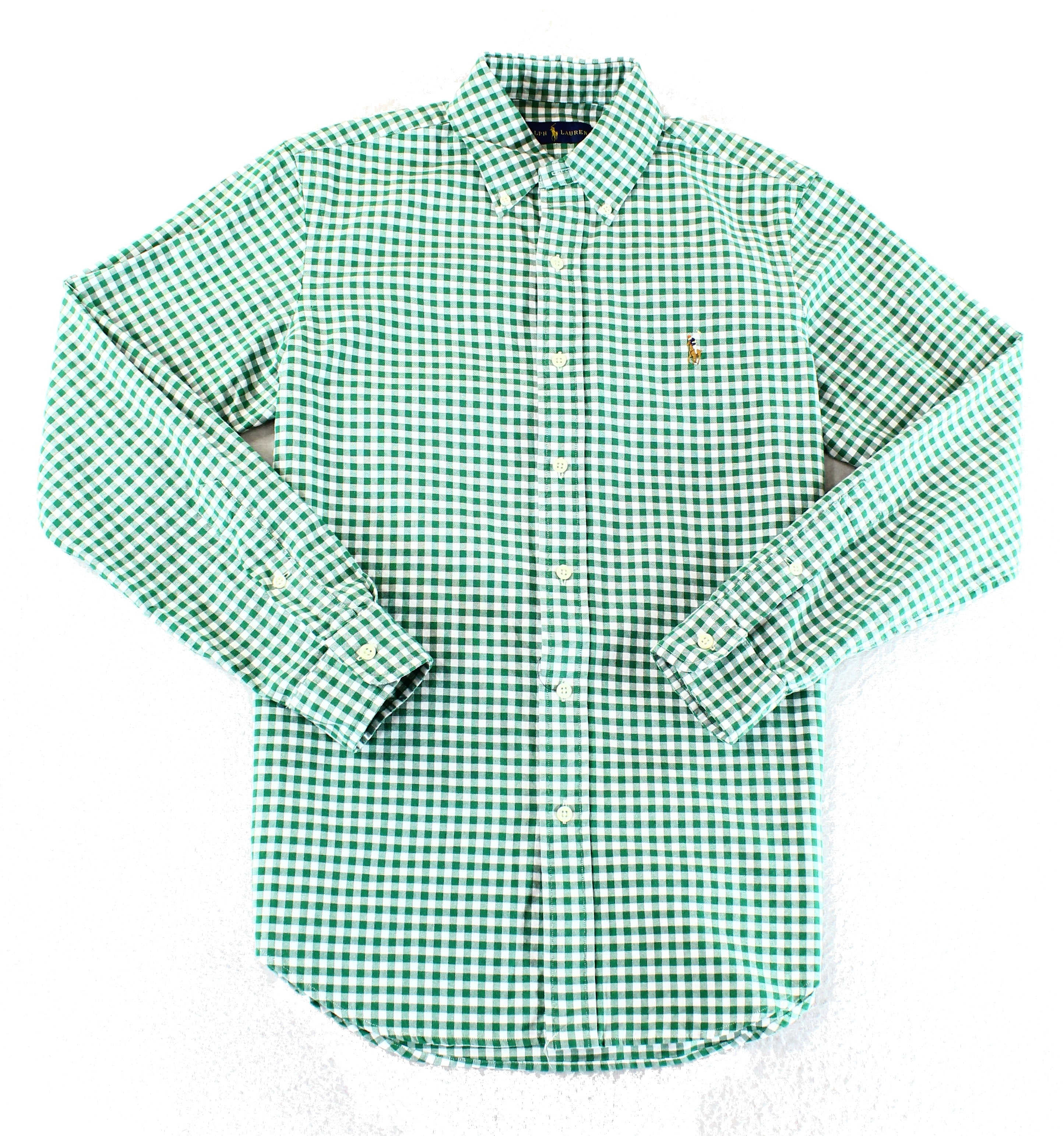 Ralph Lauren - Polo Ralph Lauren NEW Green Men Small S Check Oxford