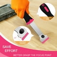thumbnail image 4 of DEKEones Razor Blade Scraper, 2 PCS Razor Scraper Tool for Removing Label, Registration Sticker, Tint, Grease from Windshield, Appliance, Glass（Pink）, 4 of 7