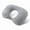 Gray U-Shaped Flocked Press-to-Inflate Neck Pillow, variant on Push-Button Inflatable Travel Neck Pillow, U-Shaped Portable Airplane Head Support, Contoured Neck Brace for Car and Train Travel, Lightweight Compact Flight Accessory with Soft Cover