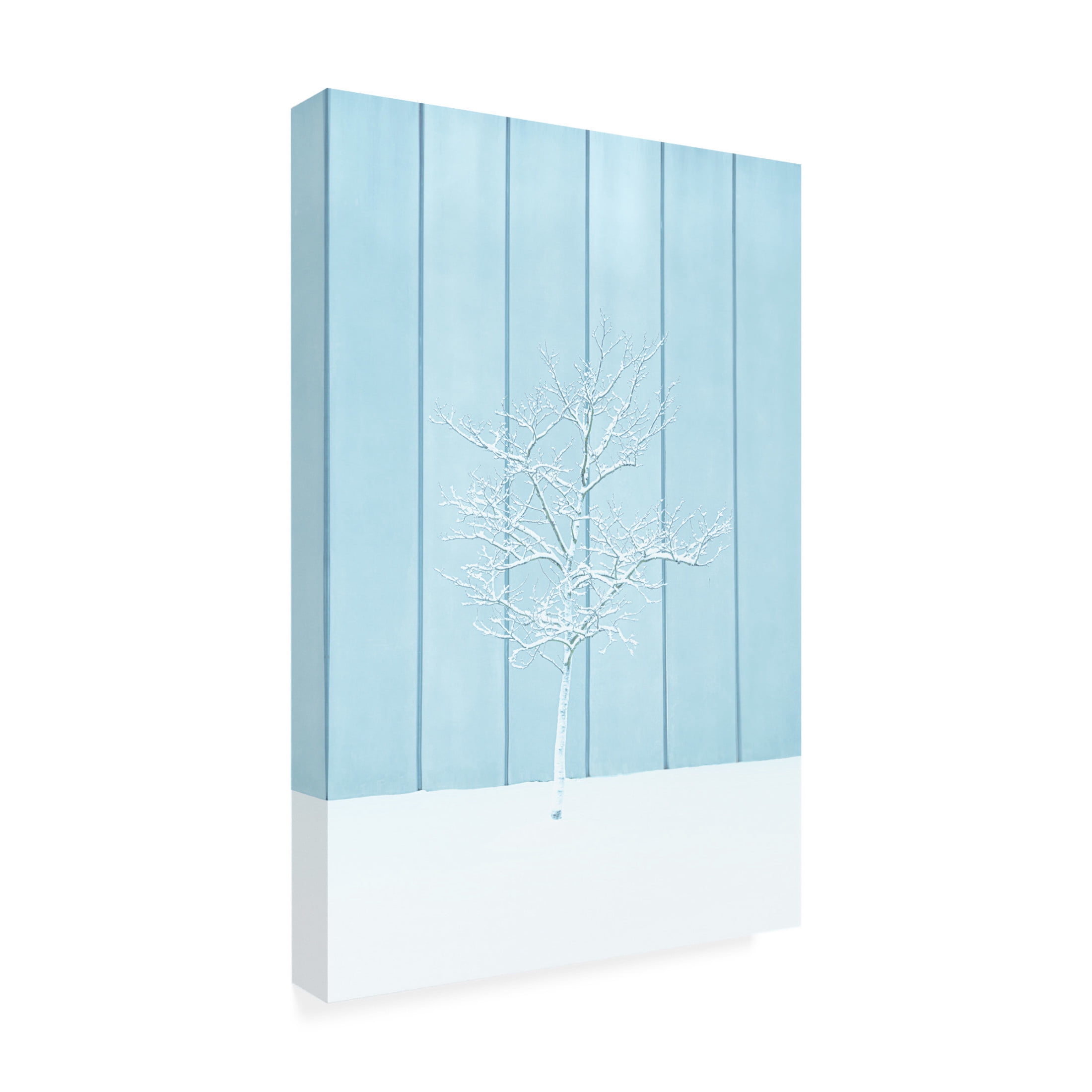 Trademark Fine Art Yanny Liu A Lonely Snow Tree Canvas Wall Art