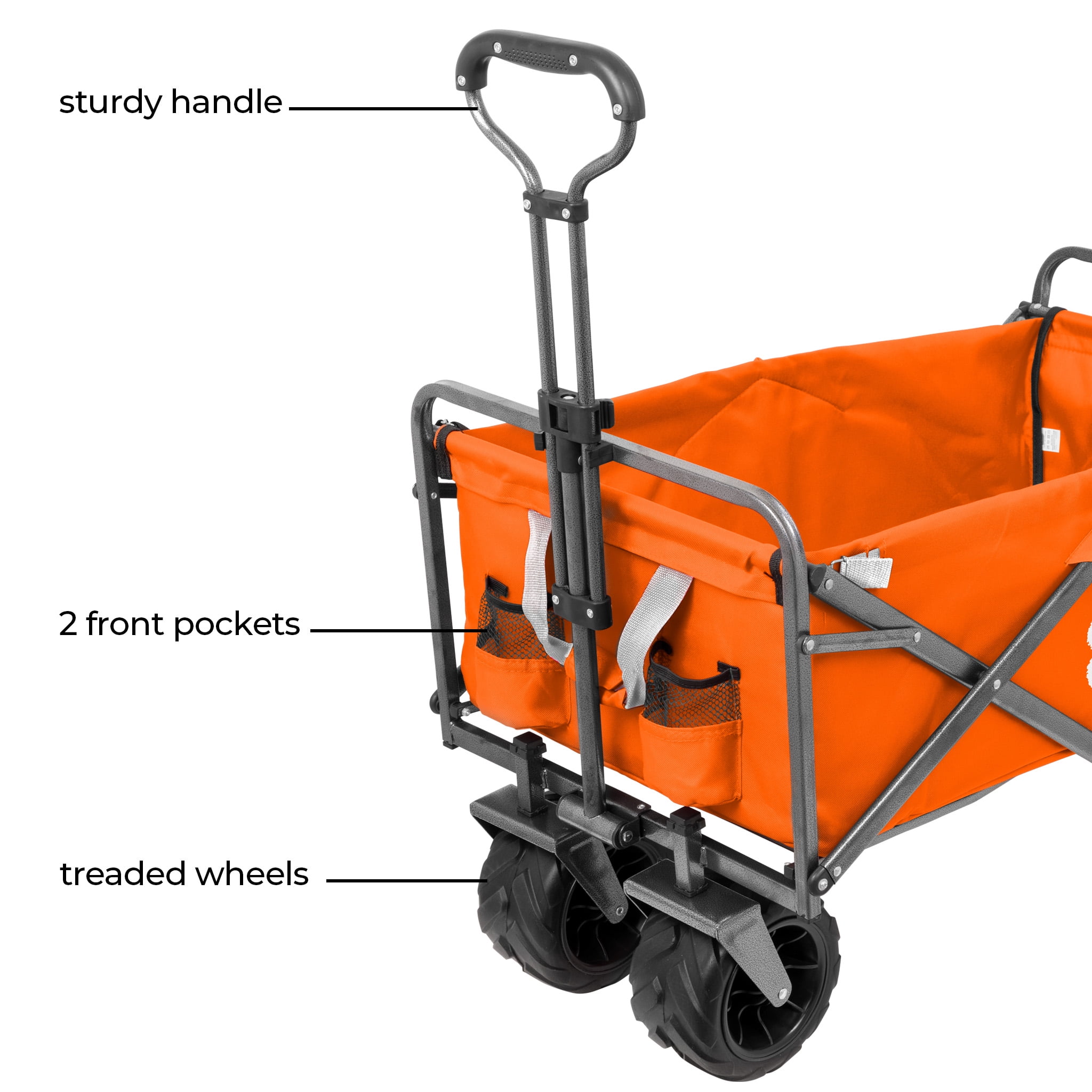 Smart Design Collegiate Heavy Duty Sports Wagon- Clemson Tigers