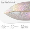 thumbnail image 5 of Kll Glitter Light Pearl Decorative Throw Pillow Covers Velvet Soft For Couch Sofa Bedroom Living Room Outdoor -16"X16", 5 of 8