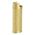 thumbnail image 3 of jinliangrun 2PCS Lighter Case Cover Vintage Style Floral Stamped Zinc Alloy Shell for Lighter Protection Gold, 3 of 21