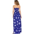 thumbnail image 2 of HAPPY BAY Women's Beach Summer Costumes Evening Party Strapless Caribbean Pirate Maxi Smocked Dress Flowy Elastic Tube Top Sundress for Women One Size Clip Art Skull, Royal Blue, 2 of 5