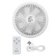 thumbnail image 1 of Ventilador de camping Control remoto portátil Carga USB Tres velocidades Viento Montado en la pared Mini pequeño ventilador de techo eléctrico Blanco, 1 of 10