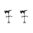 thumbnail image 3 of Moyic Weather Vane Metal Iron Wind Speed Garden Tool Wind Measuring Avión 2piezas, 3 of 4