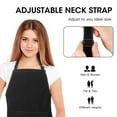 thumbnail image 2 of BBQ Apron, Chef Cooking Grilling Aprons for Men & Women, Washable Waterproof Oil-Proof Adjustable Neck Bib Apron, Black, 2 of 8