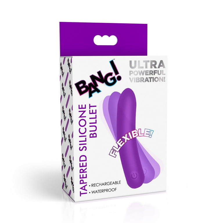 Bang Tapered Flexible Silicone Rechargeable Bullet Vibrator, Purple -  Walmart.com